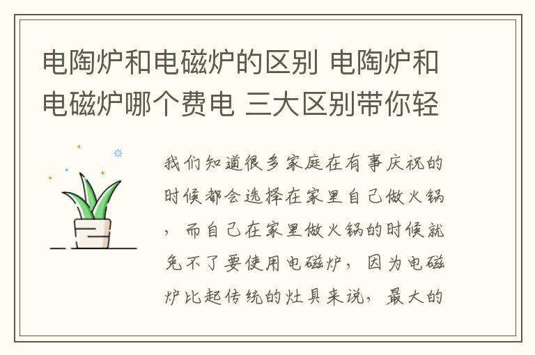 電陶爐和電磁爐的區(qū)別 電陶爐和電磁爐哪個(gè)費(fèi)電 三大區(qū)別帶你輕松了解