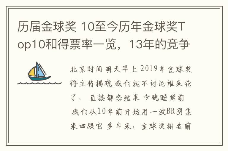 歷屆金球獎 10至今歷年金球獎Top10和得票率一覽，13年的競爭好激烈……