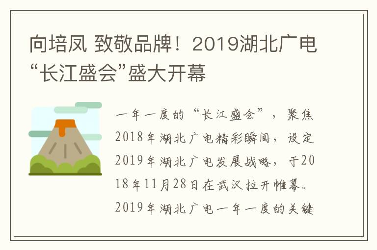 向培鳳 致敬品牌！2019湖北廣電“長江盛會”盛大開幕