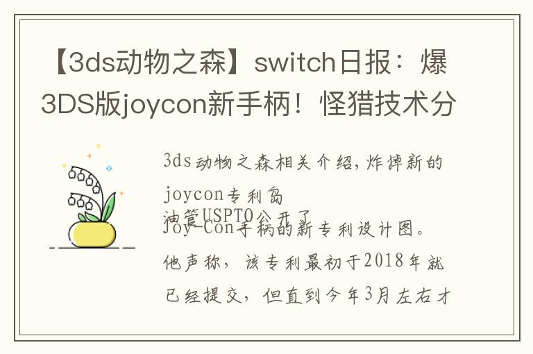 【3ds動物之森】switch日報：爆3DS版joycon新手柄！怪獵技術分析