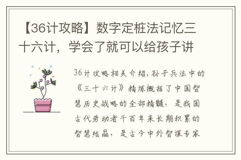 【36計攻略】數字定樁法記憶三十六計，學會了就可以給孩子講故事啦