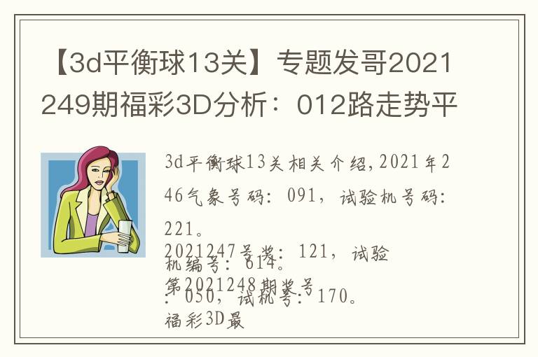 【3d平衡球13關】專題發(fā)哥2021249期福彩3D分析：012路走勢平衡，雙膽看好2、7