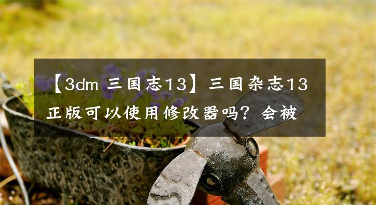 【3dm 三國志13】三國雜志13正版可以使用修改器嗎？會被修改者封印嗎？