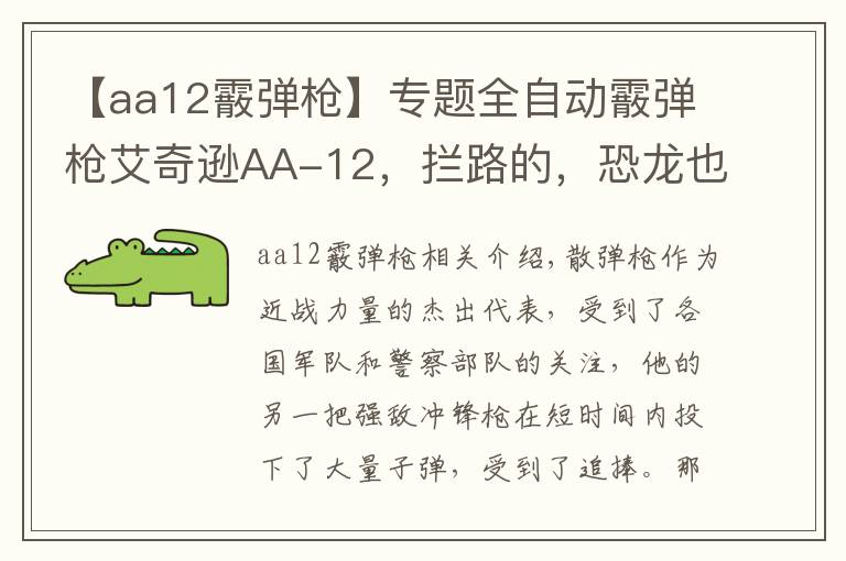 【aa12霰彈槍】專題全自動(dòng)霰彈槍艾奇遜AA-12，攔路的，恐龍也殺給你看