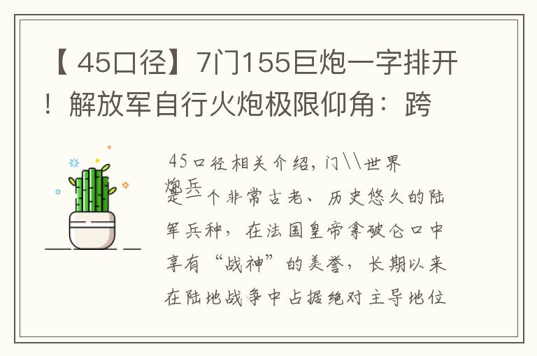 【 45口徑】7門155巨炮一字排開！解放軍自行火炮極限仰角：跨山吊射飛躍高原