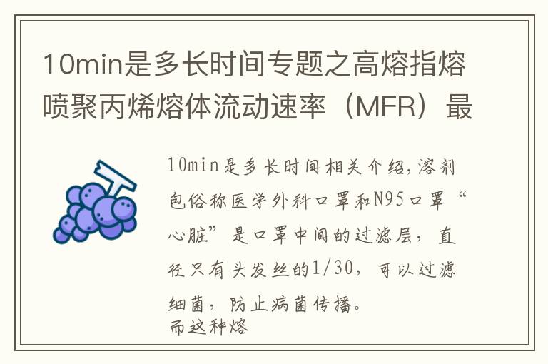 10min是多長時間專題之高熔指熔噴聚丙烯熔體流動速率（MFR）最優(yōu)測定方法探究