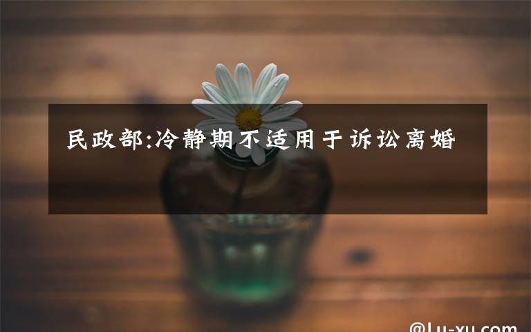 民政部:冷靜期不適用于訴訟離婚