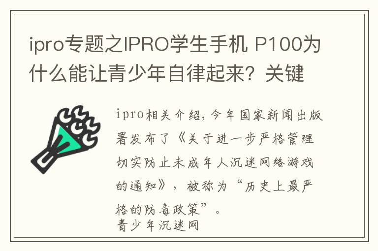 ipro專題之IPRO學(xué)生手機(jī) P100為什么能讓青少年自律起來(lái)？關(guān)鍵在于專業(yè)