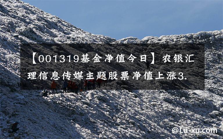 【001319基金凈值今日】農(nóng)銀匯理信息傳媒主題股票凈值上漲3.12% 請保持關注