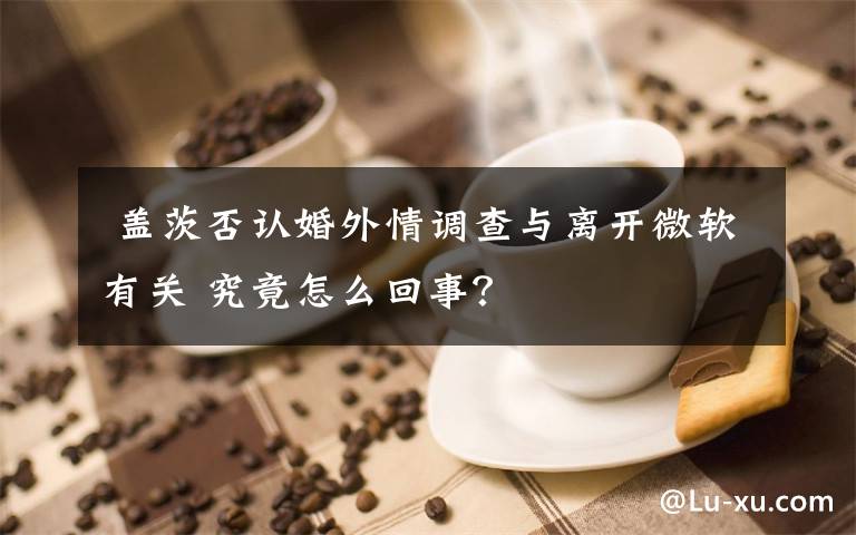  蓋茨否認(rèn)婚外情調(diào)查與離開微軟有關(guān) 究竟怎么回事？