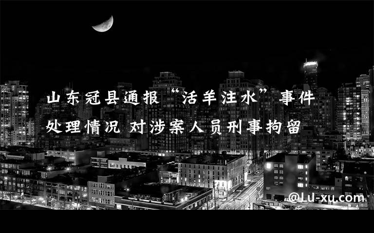 山東冠縣通報“活羊注水”事件處理情況 對涉案人員刑事拘留 到底是什么狀況？