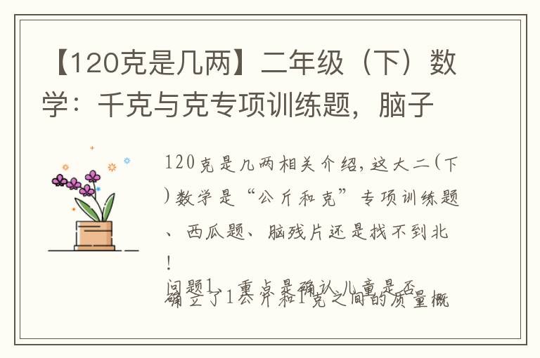 【120克是幾兩】二年級（下）數(shù)學(xué)：千克與克專項訓(xùn)練題，腦子斷片，找不著北