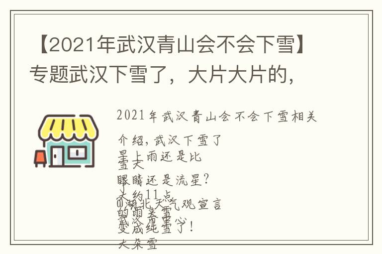 【2021年武漢青山會不會下雪】專題武漢下雪了，大片大片的，各部門紛紛出動！最新天氣預報來了