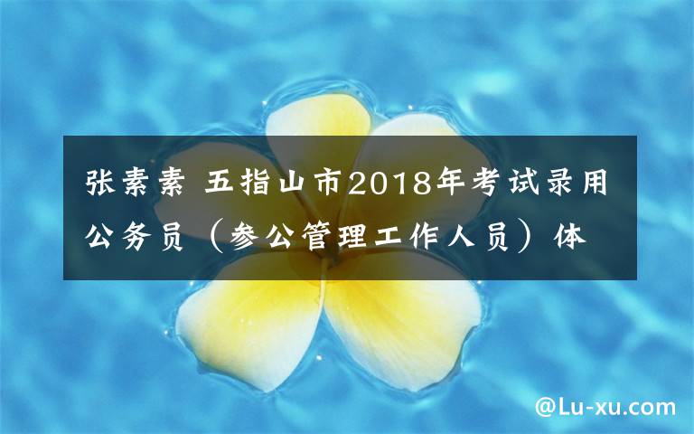 張素素 五指山市2018年考試錄用公務員（參公管理工作人員）體檢情況公示