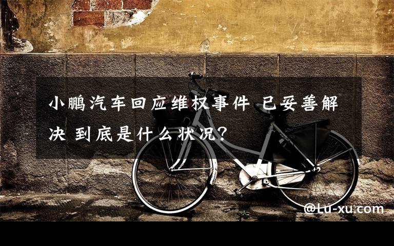 小鵬汽車回應(yīng)維權(quán)事件 已妥善解決 到底是什么狀況？