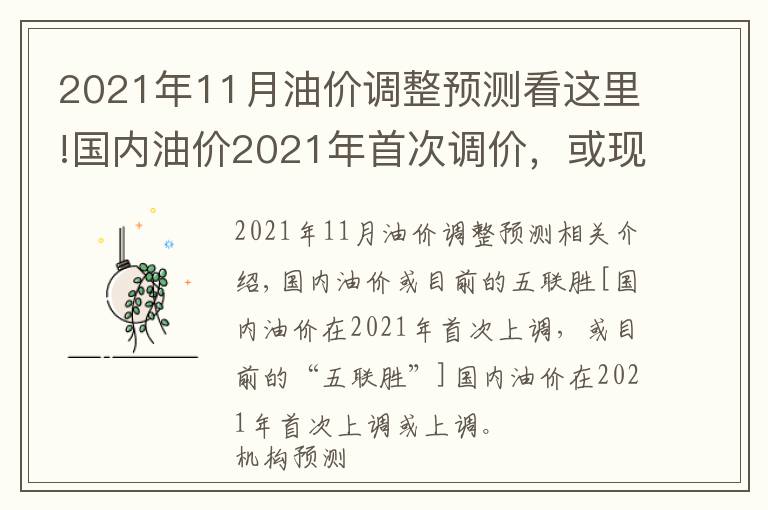 2021年11月油價(jià)調(diào)整預(yù)測(cè)看這里!國(guó)內(nèi)油價(jià)2021年首次調(diào)價(jià)，或現(xiàn)“五連漲”