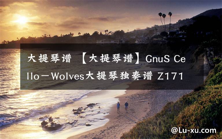 大提琴譜 【大提琴譜】GnuS Cello－Wolves大提琴獨(dú)奏譜 Z17121803