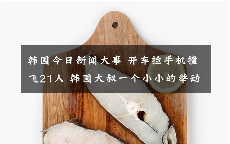 韓國今日新聞大事 開車撿手機撞飛21人 韓國大叔一個小小的舉動攤上了大事