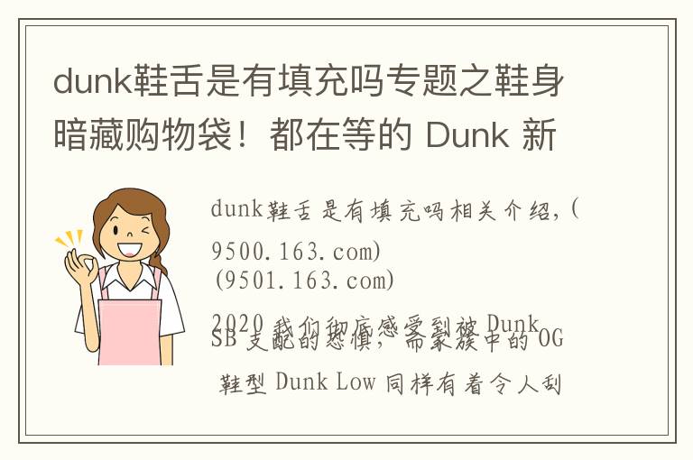 dunk鞋舌是有填充嗎專題之鞋身暗藏購物袋！都在等的 Dunk 新品，發(fā)售信息有了