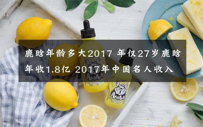 鹿晗年齡多大2017 年僅27歲鹿晗年收1.8億 2017年中國(guó)名人收入榜單第二