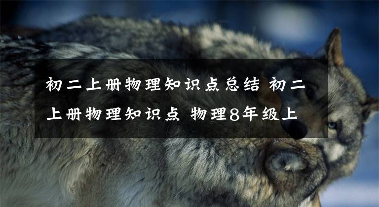 初二上冊物理知識點總結(jié) 初二上冊物理知識點 物理8年級上冊知識點