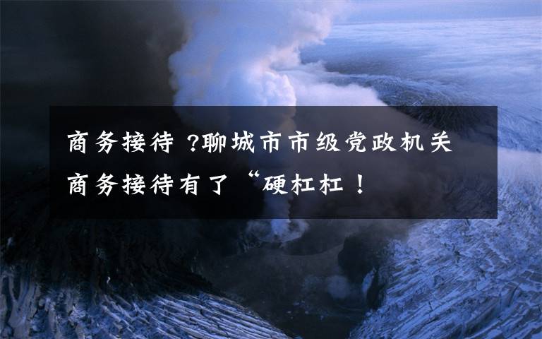 商務(wù)接待 ?聊城市市級(jí)黨政機(jī)關(guān)商務(wù)接待有了“硬杠杠！