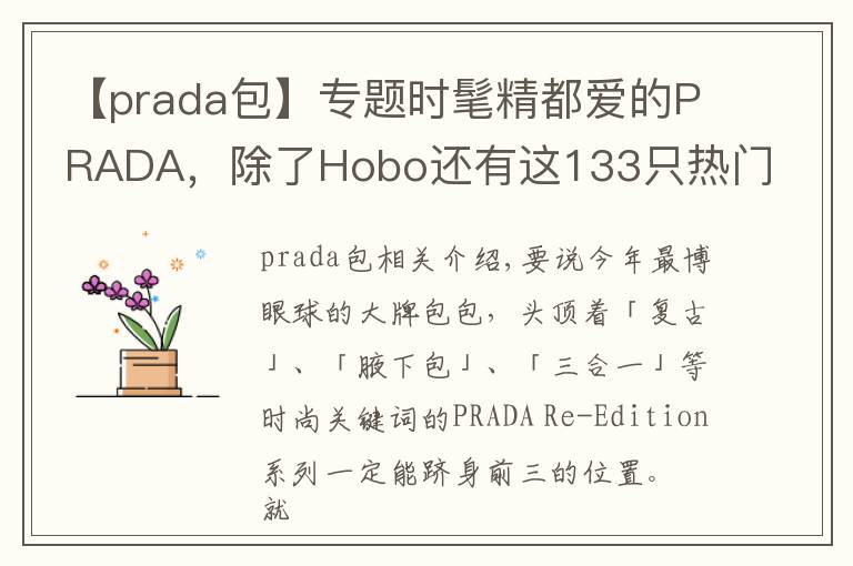 【prada包】專(zhuān)題時(shí)髦精都愛(ài)的PRADA，除了Hobo還有這133只熱門(mén)包包