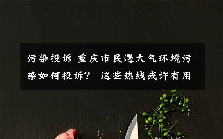 污染投訴 重慶市民遇大氣環(huán)境污染如何投訴？ 這些熱線或許有用