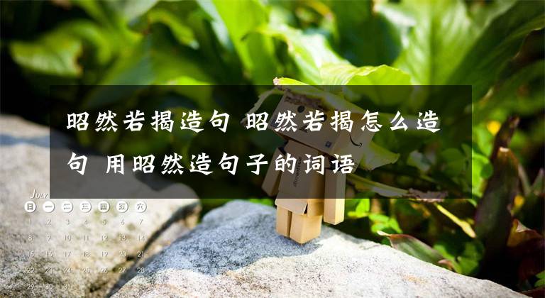 昭然若揭造句 昭然若揭怎么造句 用昭然造句子的詞語