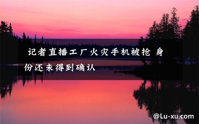  記者直播工廠火災手機被搶 身份還未得到確認