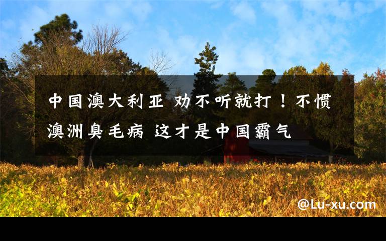 中國(guó)澳大利亞 勸不聽就打！不慣澳洲臭毛病 這才是中國(guó)霸氣