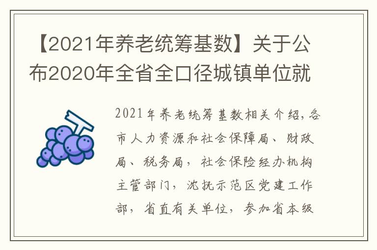 【2021年養(yǎng)老統(tǒng)籌基數(shù)】關(guān)于公布2020年全省全口徑城鎮(zhèn)單位就業(yè)人員平均工資和2021年基本養(yǎng)老金計(jì)發(fā)基數(shù)等有關(guān)問題的通知