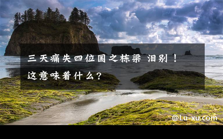 三天痛失四位國之棟梁 淚別！ 這意味著什么?