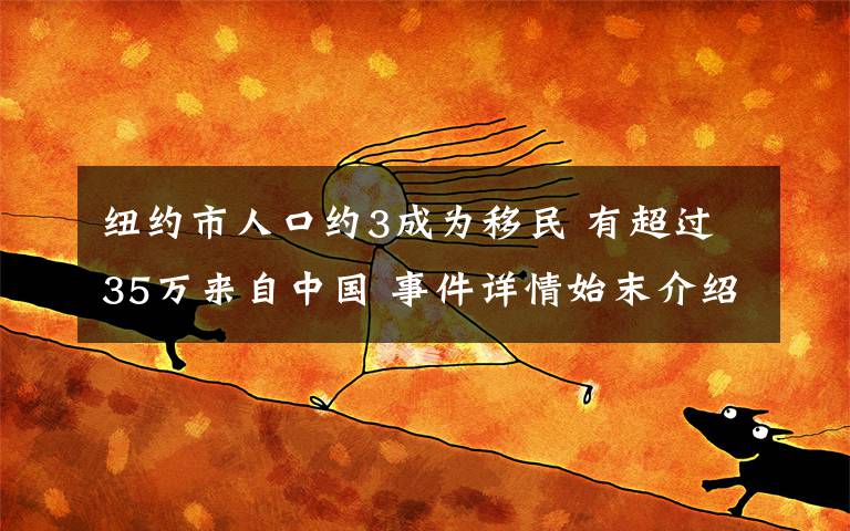 紐約市人口約3成為移民 有超過(guò)35萬(wàn)來(lái)自中國(guó) 事件詳情始末介紹！