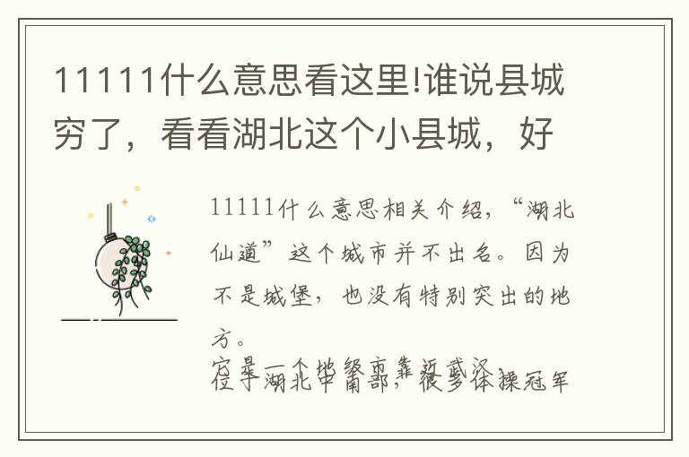 11111什么意思看這里!誰說縣城窮了，看看湖北這個小縣城，好牌都在豪車上