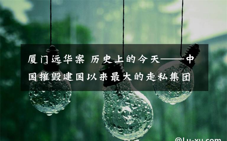 廈門遠(yuǎn)華案 歷史上的今天——中國摧毀建國以來最大的走私集團(tuán)“廈門遠(yuǎn)華”案