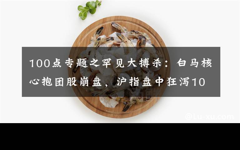 100點(diǎn)專題之罕見大搏殺：白馬核心抱團(tuán)股崩盤，滬指盤中狂瀉100點(diǎn)