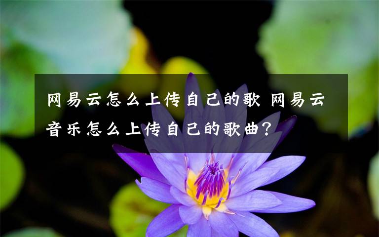 網(wǎng)易云怎么上傳自己的歌 網(wǎng)易云音樂怎么上傳自己的歌曲？