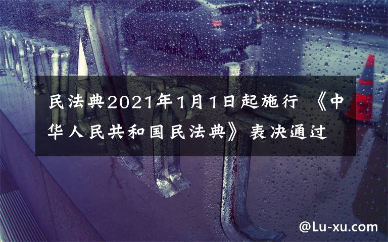 民法典2021年1月1日起施行 《中華人民共和國民法典》表決通過