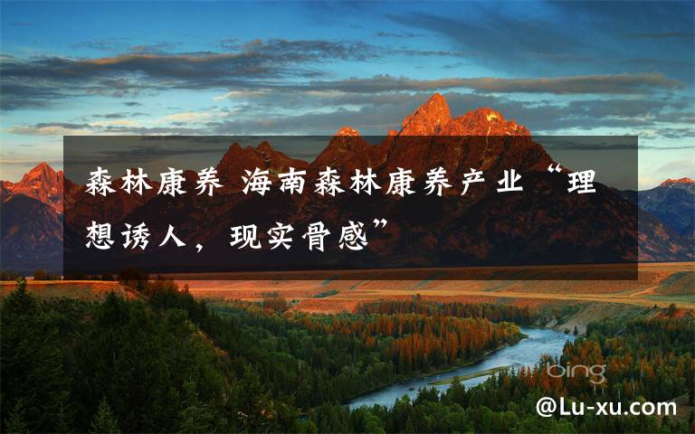 森林康養(yǎng) 海南森林康養(yǎng)產(chǎn)業(yè)“理想誘人，現(xiàn)實骨感”