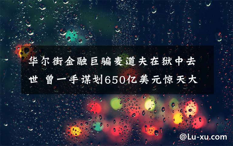 華爾街金融巨騙麥道夫在獄中去世 曾一手謀劃650億美元驚天大騙局 對此大家怎么看？