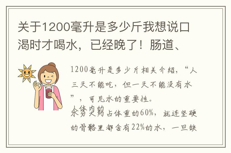 關于1200毫升是多少斤我想說口渴時才喝水，已經晚了！腸道、腎臟，甚至大腦都受傷！正確喝水指南請查收