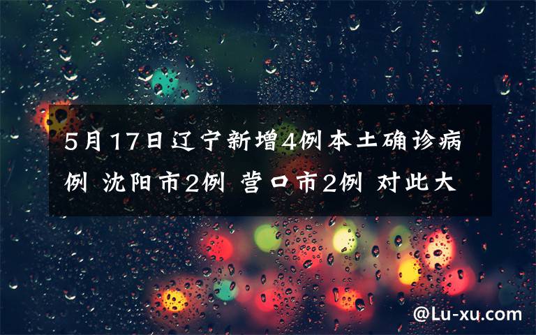 5月17日遼寧新增4例本土確診病例 沈陽市2例 營口市2例 對此大家怎么看？