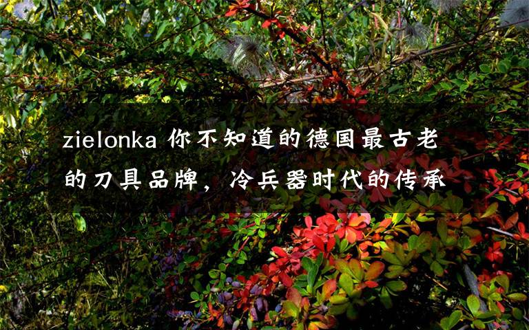 zielonka 你不知道的德國(guó)最古老的刀具品牌，冷兵器時(shí)代的傳承，小眾+高逼格=身份的象征