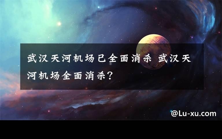 武漢天河機場已全面消殺 武漢天河機場全面消殺？