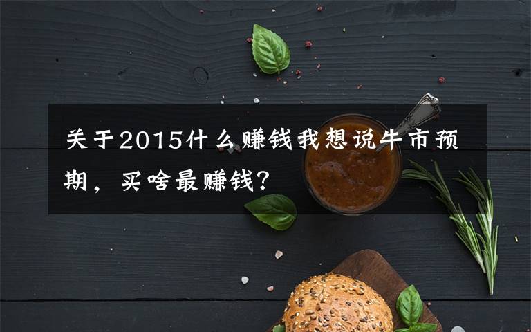 關(guān)于2015什么賺錢我想說牛市預(yù)期，買啥最賺錢？