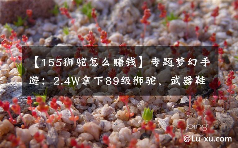 【155獅駝怎么賺錢】專題夢幻手游：2.4W拿下89級獅駝，武器鞋子屬性優(yōu)秀，"回血"不少