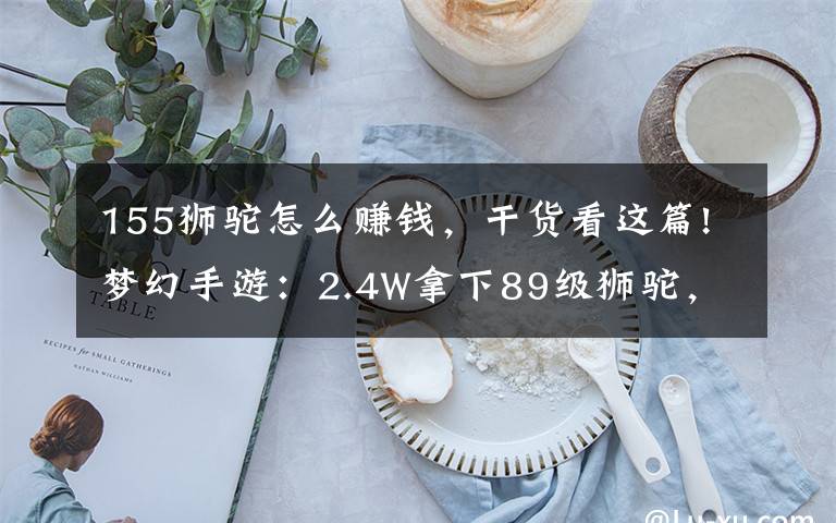 155獅駝怎么賺錢，干貨看這篇!夢幻手游：2.4W拿下89級獅駝，武器鞋子屬性優(yōu)秀，"回血"不少