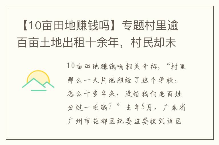 【10畝田地賺錢嗎】專題村里逾百畝土地出租十余年，村民卻未見絲毫租金，錢呢？