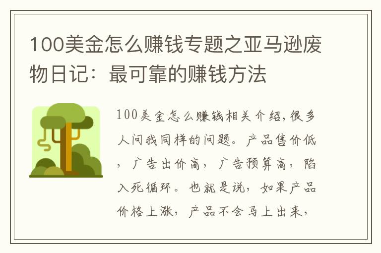 100美金怎么賺錢專題之亞馬遜廢物日記：最可靠的賺錢方法